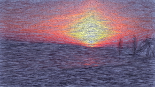 Sunset In Chalk by Karen Silvestri Sunset In Chalk by Karen Silvestri